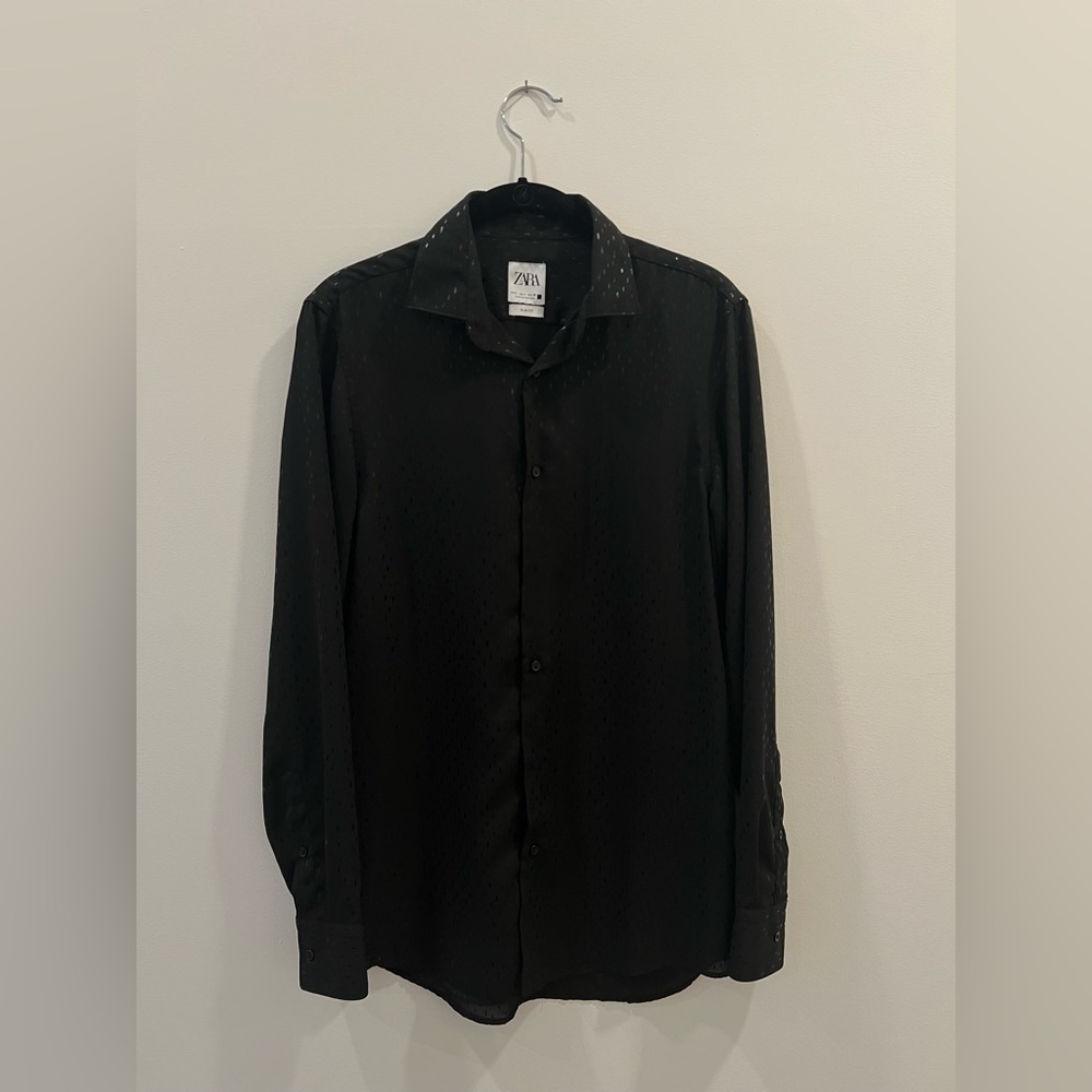 Zara Slim Fit Shimmery Long Sleeve